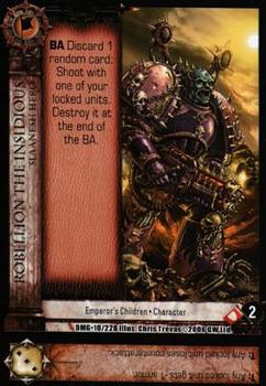 2006 Warhammer 40,000 TCG: Damnation's Gate #010/228 Rebellion the Insideous Front