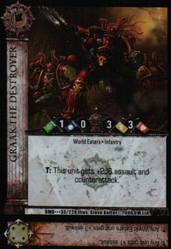 2006 Warhammer 40,000 TCG: Damnation's Gate #033/228 Graak the Destroyer Front