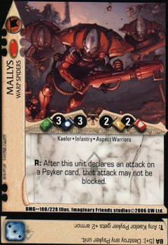 2006 Warhammer 40,000 TCG: Damnation's Gate #100/228 Mallys Front