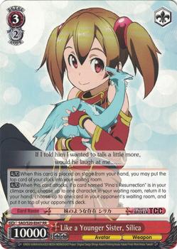 2013 Bushiroad Weiß Schwarz Sword Art Online #SAO/S20-E047 Like a Younger Sister, Silica Front