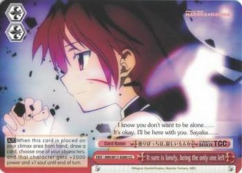2013 Bushiroad Weiß Schwarz Puella Magi Madoka Magica #MM/W17-E080 It sure is lonely, being the only one left Front