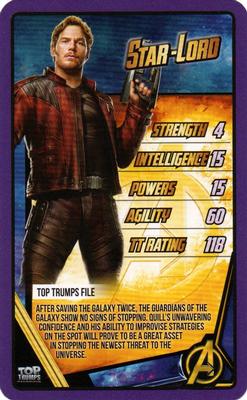 2018 Top Trumps Marvel Avengers Infinity War #NNO Star-Lord Front