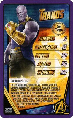 2018 Top Trumps Marvel Avengers Infinity War #NNO Thanos Front