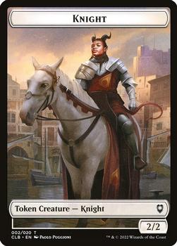 2022 Magic The Gathering Commander Legends: Battle for Baldur's Gate - Tokens #002/020 Knight Front