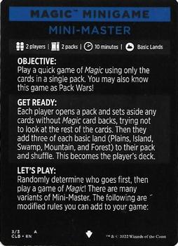 2022 Magic The Gathering Commander Legends: Battle for Baldur's Gate - Minigame #3/3 Mini-Master Front