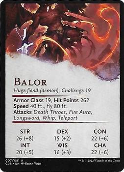 2022 Magic The Gathering Commander Legends: Battle for Baldur's Gate - Art Series Gold Signature #007 Balor Back