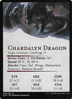 2022 Magic The Gathering Commander Legends: Battle for Baldur's Gate - Art Series Gold Signature #009 Chardalyn Dragon Back