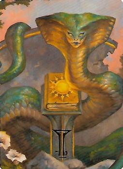 2022 Magic The Gathering Commander Legends: Battle for Baldur's Gate - Art Series Gold Signature #016 Guardian Naga Front