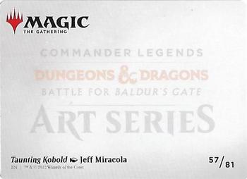2022 Magic The Gathering Commander Legends: Battle for Baldur's Gate - Art Series Gold Signature #057 Taunting Kobold Back