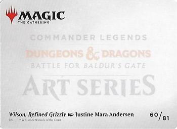 2022 Magic The Gathering Commander Legends: Battle for Baldur's Gate - Art Series Gold Signature #060 Wilson, Refined Grizzly Back
