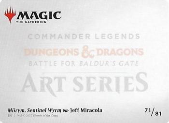 2022 Magic The Gathering Commander Legends: Battle for Baldur's Gate - Art Series Gold Signature #071 Miirym, Sentinel Wyrm Back