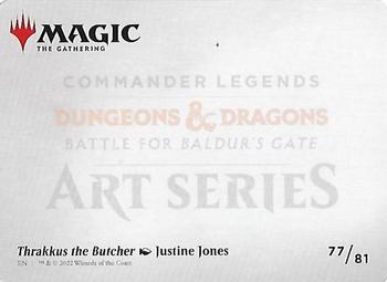 2022 Magic The Gathering Commander Legends: Battle for Baldur's Gate - Art Series Gold Signature #077 Thrakkus the Butcher Back