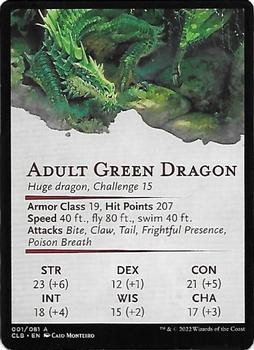 2022 Magic The Gathering Commander Legends: Battle for Baldur's Gate - Art Series #001 Adult Green Dragon Back