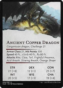 2022 Magic The Gathering Commander Legends: Battle for Baldur's Gate - Art Series #004 Ancient Copper Dragon Back