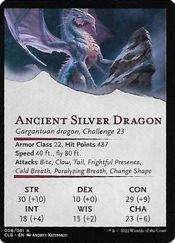 2022 Magic The Gathering Commander Legends: Battle for Baldur's Gate - Art Series #006 Ancient Silver Dragon Back