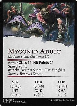 2022 Magic The Gathering Commander Legends: Battle for Baldur's Gate - Art Series #024 Myconid Adult Back