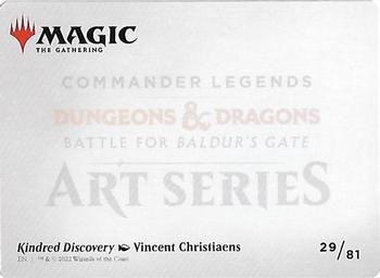 2022 Magic The Gathering Commander Legends: Battle for Baldur's Gate - Art Series #029 Kindred Discovery Back
