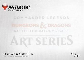 2022 Magic The Gathering Commander Legends: Battle for Baldur's Gate - Art Series #036 Elminster Back