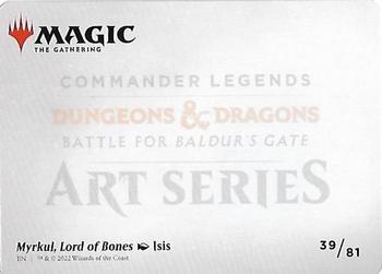 2022 Magic The Gathering Commander Legends: Battle for Baldur's Gate - Art Series #039 Myrkul, Lord of Bones Back