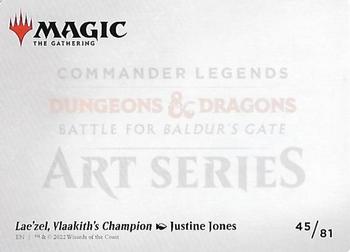2022 Magic The Gathering Commander Legends: Battle for Baldur's Gate - Art Series #045 Lae’zel, Vlaakith’s Champion Back