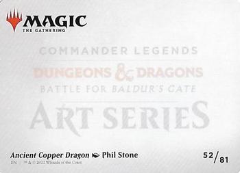 2022 Magic The Gathering Commander Legends: Battle for Baldur's Gate - Art Series #052 Ancient Copper Dragon Back