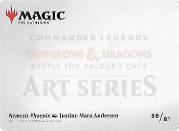 2022 Magic The Gathering Commander Legends: Battle for Baldur's Gate - Art Series #056 Nemesis Phoenix Back