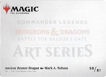 2022 Magic The Gathering Commander Legends: Battle for Baldur's Gate - Art Series #058 Ancient Bronze Dragon Back