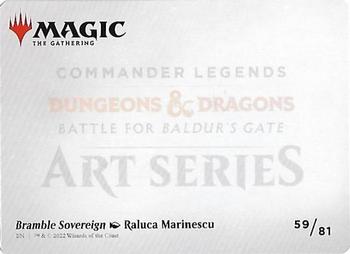 2022 Magic The Gathering Commander Legends: Battle for Baldur's Gate - Art Series #059 Bramble Sovereign Back