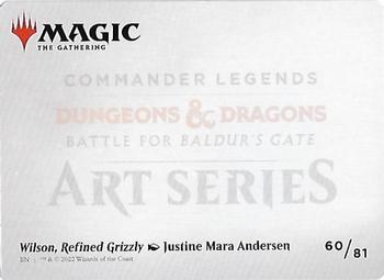 2022 Magic The Gathering Commander Legends: Battle for Baldur's Gate - Art Series #060 Wilson, Refined Grizzly Back