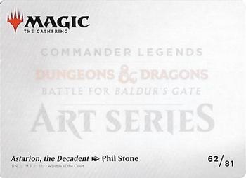 2022 Magic The Gathering Commander Legends: Battle for Baldur's Gate - Art Series #062 Astarion, the Decadent Back
