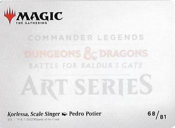 2022 Magic The Gathering Commander Legends: Battle for Baldur's Gate - Art Series #068 Korlessa, Scale Singer Back