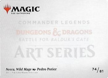 2022 Magic The Gathering Commander Legends: Battle for Baldur's Gate - Art Series #074 Neera, Wild Mage Back