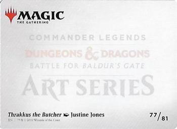 2022 Magic The Gathering Commander Legends: Battle for Baldur's Gate - Art Series #077 Thrakkus the Butcher Back