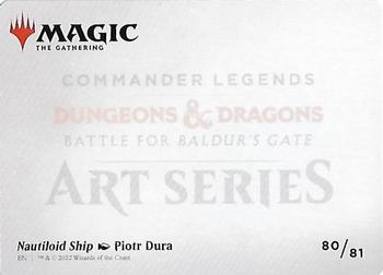 2022 Magic The Gathering Commander Legends: Battle for Baldur's Gate - Art Series #080 Nautiloid Ship Back