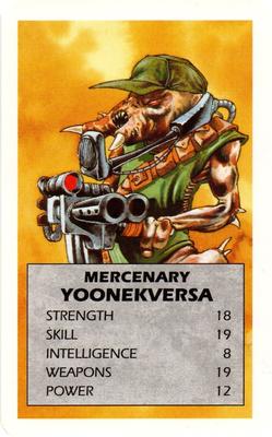 1992 Super Top Trumps Aliens & Space Warriors #NNO Mercenary Yoonekversa Front