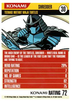 2003 Konami Hero Cards #30 Shredder Front