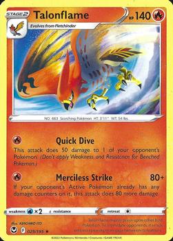2022 Pokemon Sword & Shield Silver Tempest #029/195 Talonflame Front