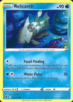 2022 Pokemon Sword & Shield Silver Tempest #044/195 Relicanth Front