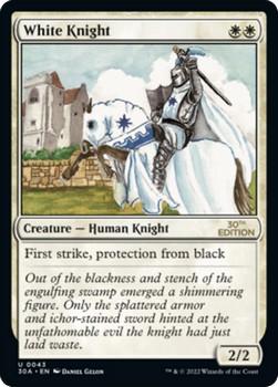 2022 Magic The Gathering 30th Anniversary Edition #0043 White Knight Front