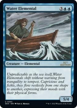 2022 Magic The Gathering 30th Anniversary Edition #0091 Water Elemental Front