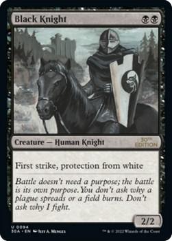 2022 Magic The Gathering 30th Anniversary Edition #0094 Black Knight Front