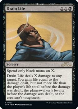 2022 Magic The Gathering 30th Anniversary Edition #0102 Drain Life Front