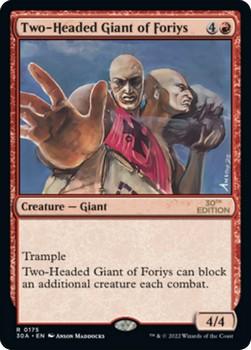 2022 Magic The Gathering 30th Anniversary Edition #0175 Two-Headed Giant of Foriys Front