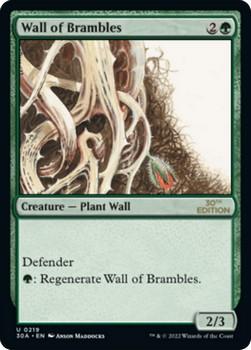2022 Magic The Gathering 30th Anniversary Edition #0219 Wall of Brambles Front