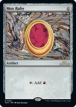 2022 Magic The Gathering 30th Anniversary Edition #0261 Mox Ruby Front