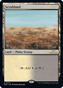 2022 Magic The Gathering 30th Anniversary Edition #0277 Scrubland Front