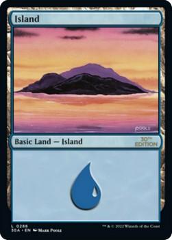 2022 Magic The Gathering 30th Anniversary Edition #0286 Island Front