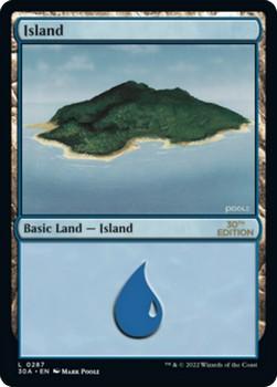 2022 Magic The Gathering 30th Anniversary Edition #0287 Island Front