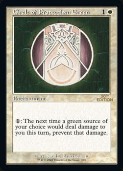 2022 Magic The Gathering 30th Anniversary Edition #309 Circle of Protection: Green Front