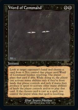 2022 Magic The Gathering 30th Anniversary Edition #430 Word of Command Front